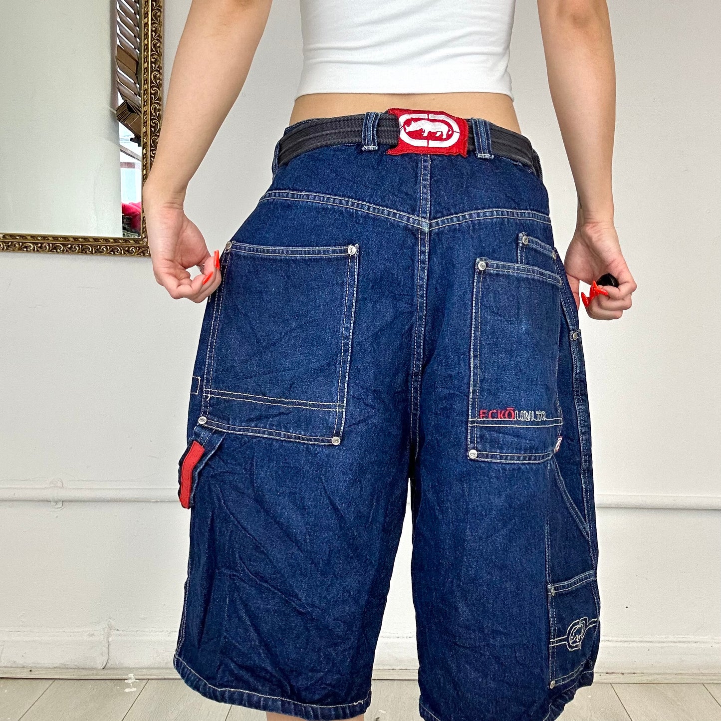 90’s baggy denim shorts by ecko unltd