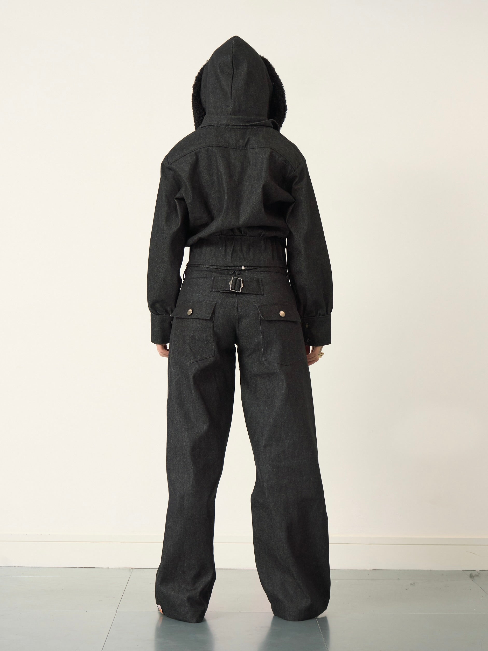 slouch jacket - dark grey denim