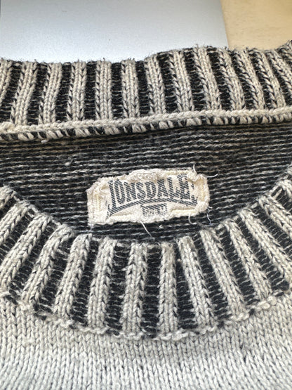 vintage grey lonsdale knit jumper