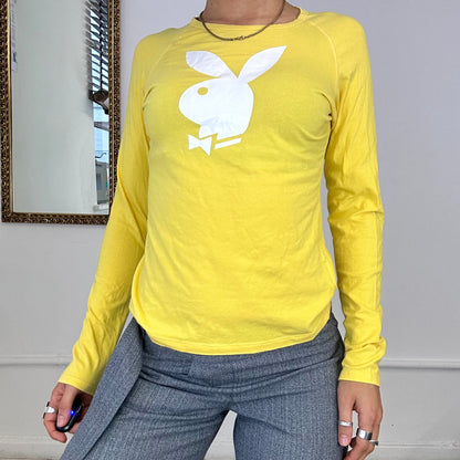 yellow playboy long sleeve top