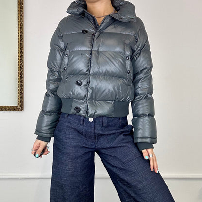 moncler vintage grey puffer coat