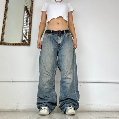 baggy light wash jeans