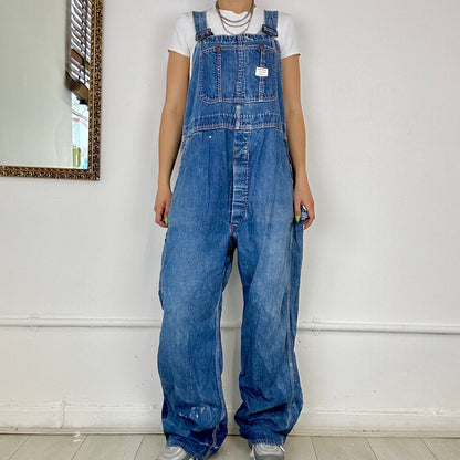 vintage blue denim dungarees