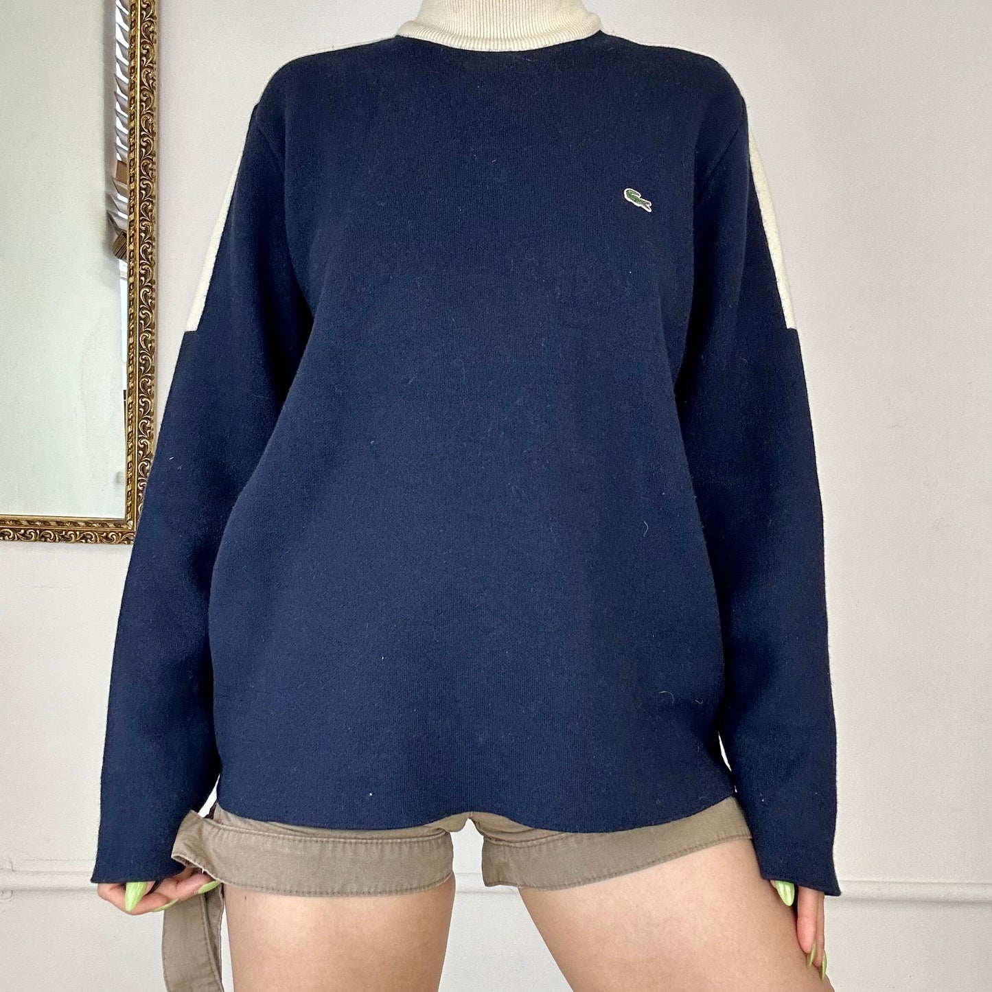 vintage navy lacoste jumper