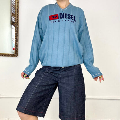 vintage blue diesel knitted jumper