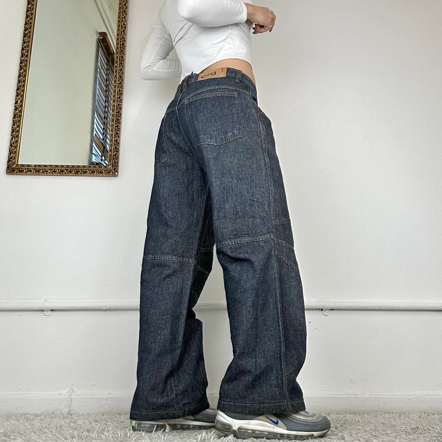 wide leg cargo skate jeans