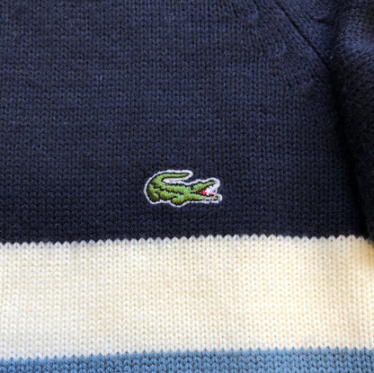 lacoste knitted zip up jumper