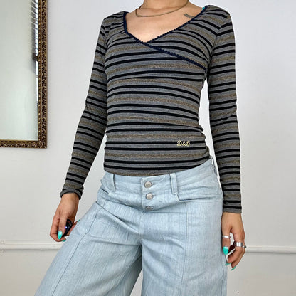 2000's dolce & gabbana striped top