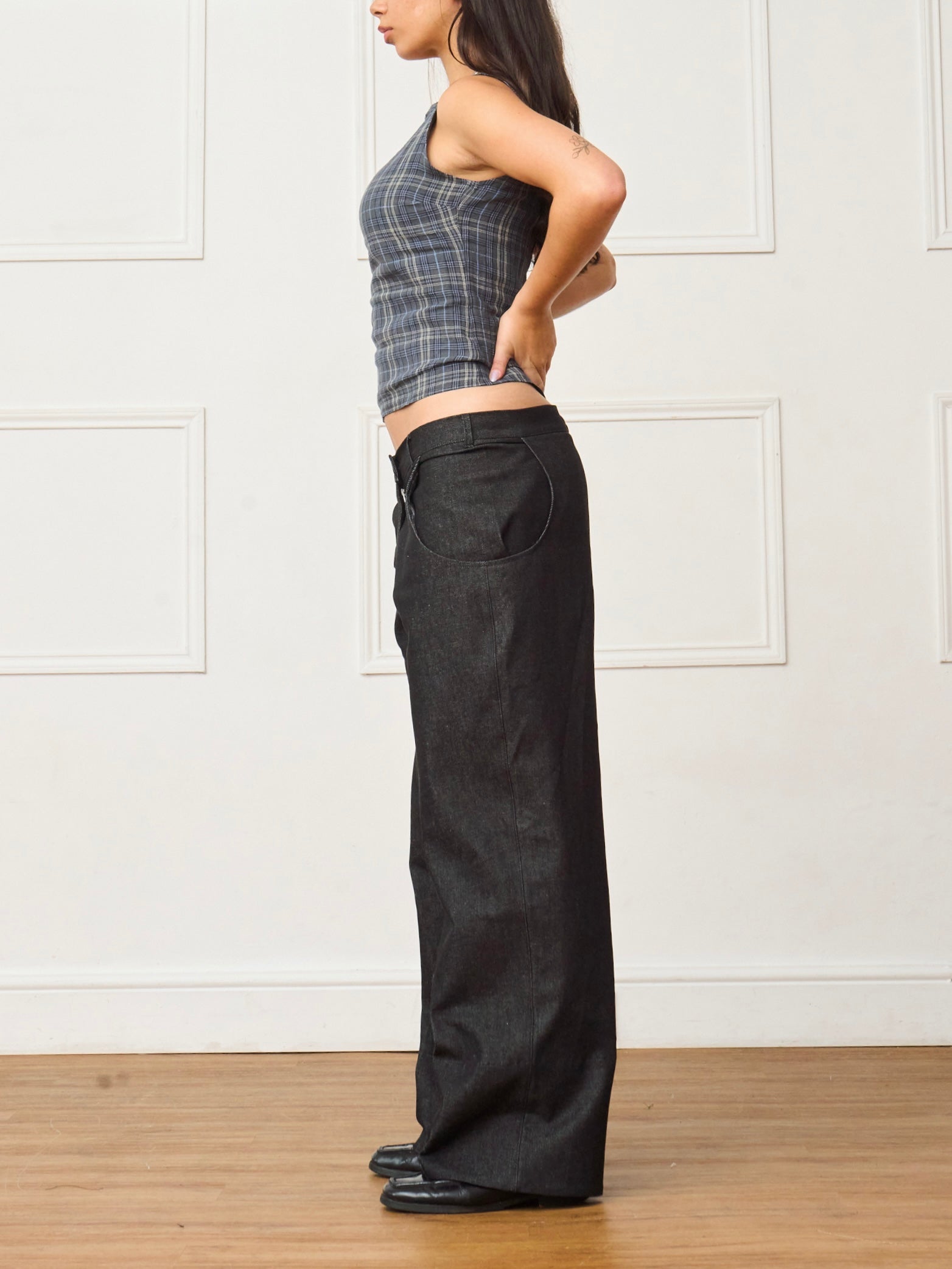 circle jean - dark grey denim