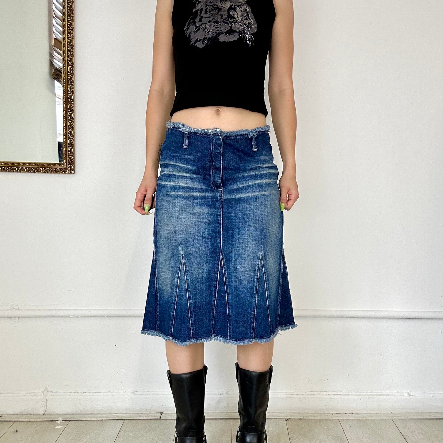 2000’s denim midi skirt