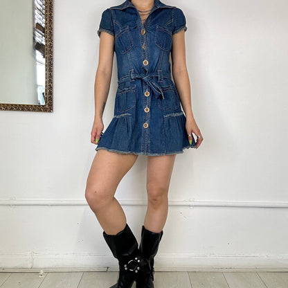 00's denim mini dress