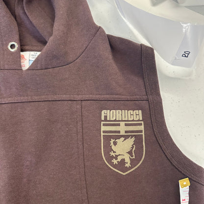 fiorucci vintage sleeveless brown hoodie