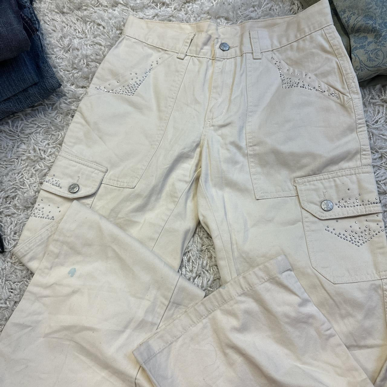 wide leg cargo trousers