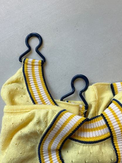 vintage yellow miss sixty halter neck clasp top