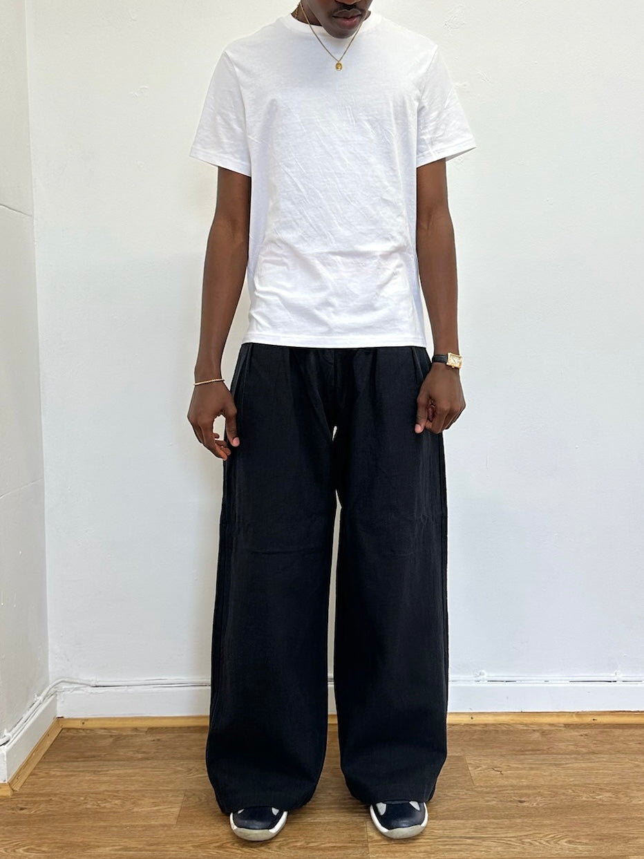 Parker-Hose – schwarzes Leinen