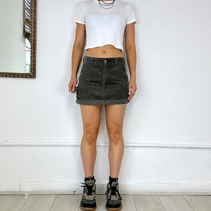 khaki corduroy carhartt mini skirt