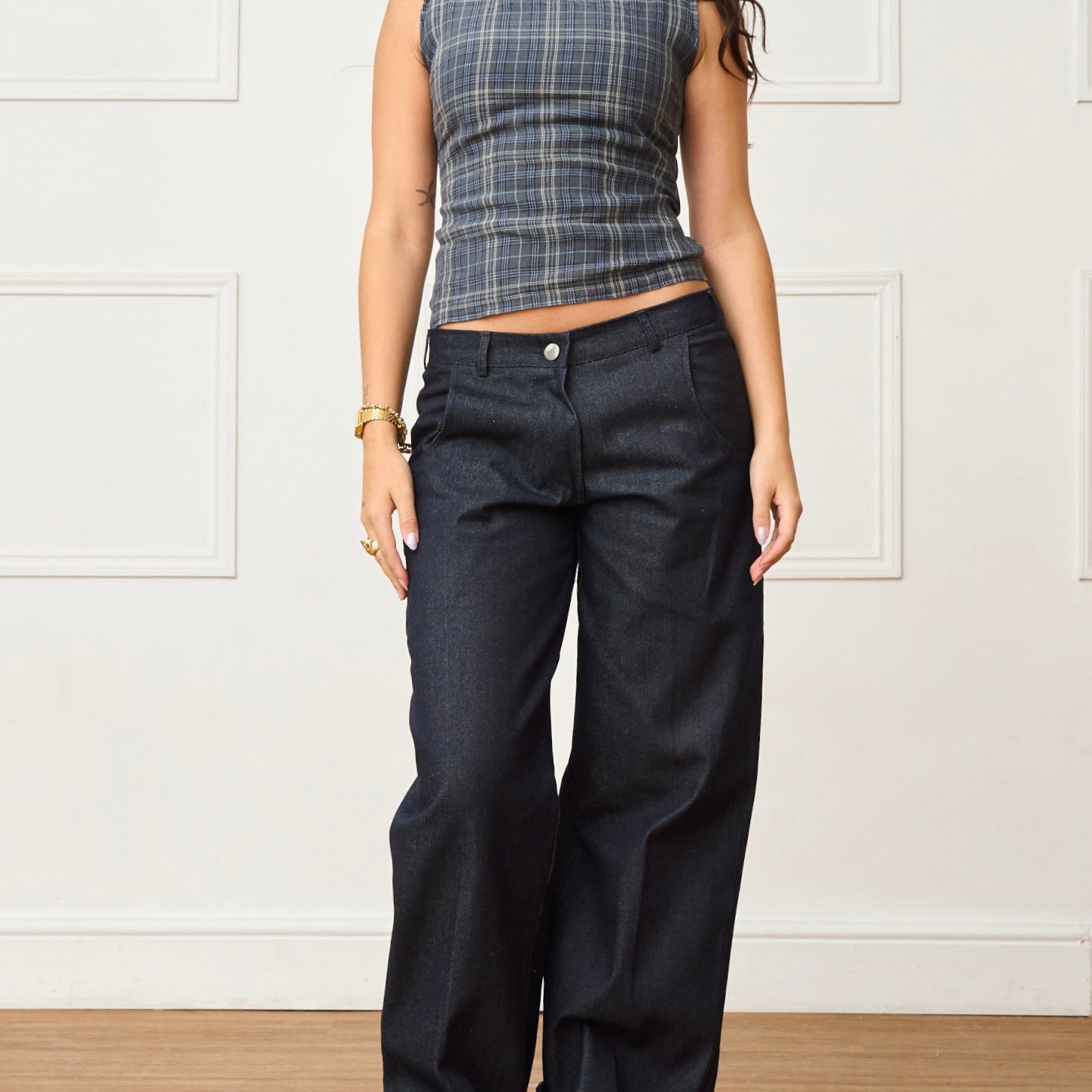 circle jean - navy denim