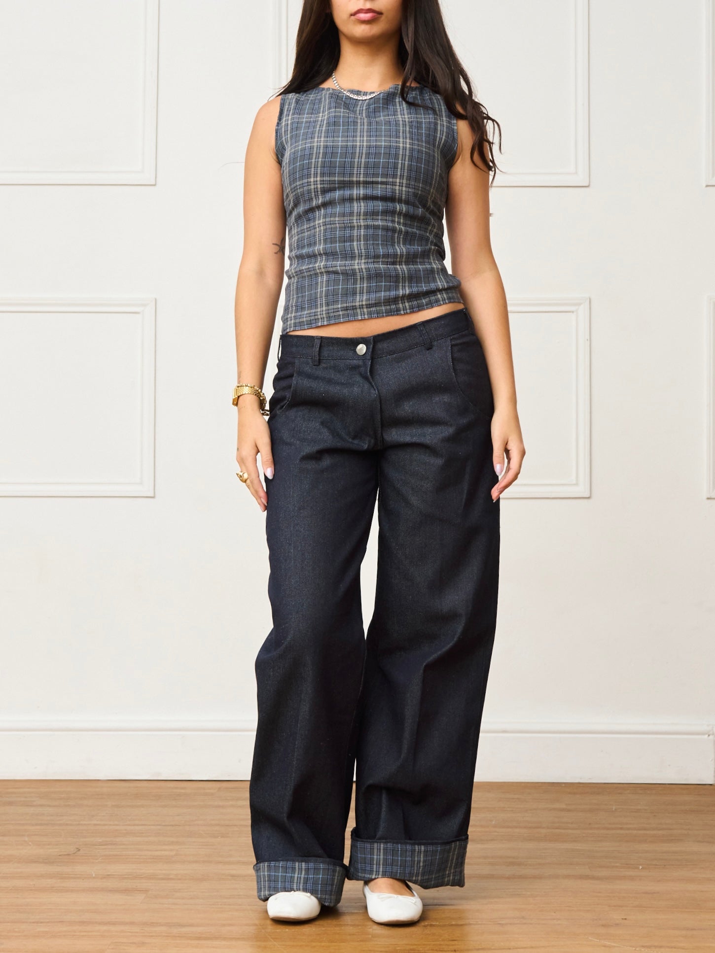 circle jean - navy denim