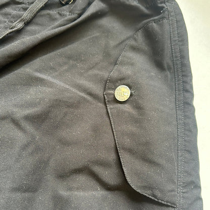 00s black baggy parachute cargos