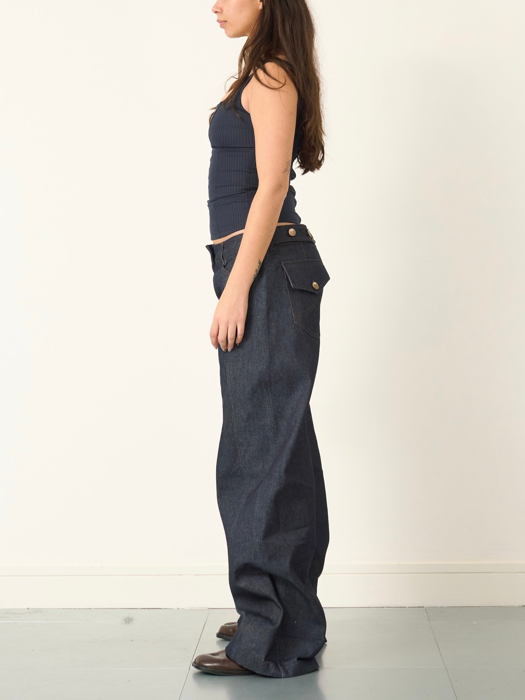 balloon jean - navy denim