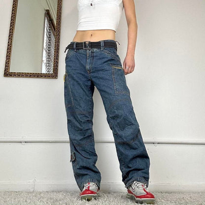 00s wide leg cargo jeans