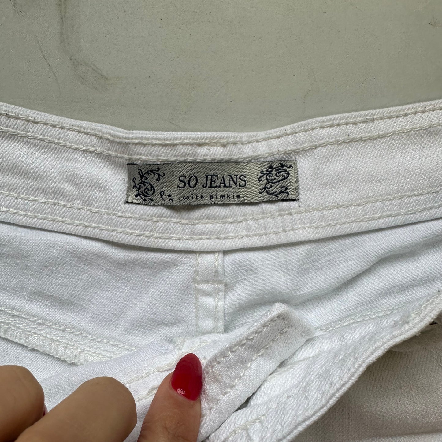 2000's pimkie white denim mini shorts