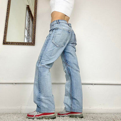 wide leg cargo jeans