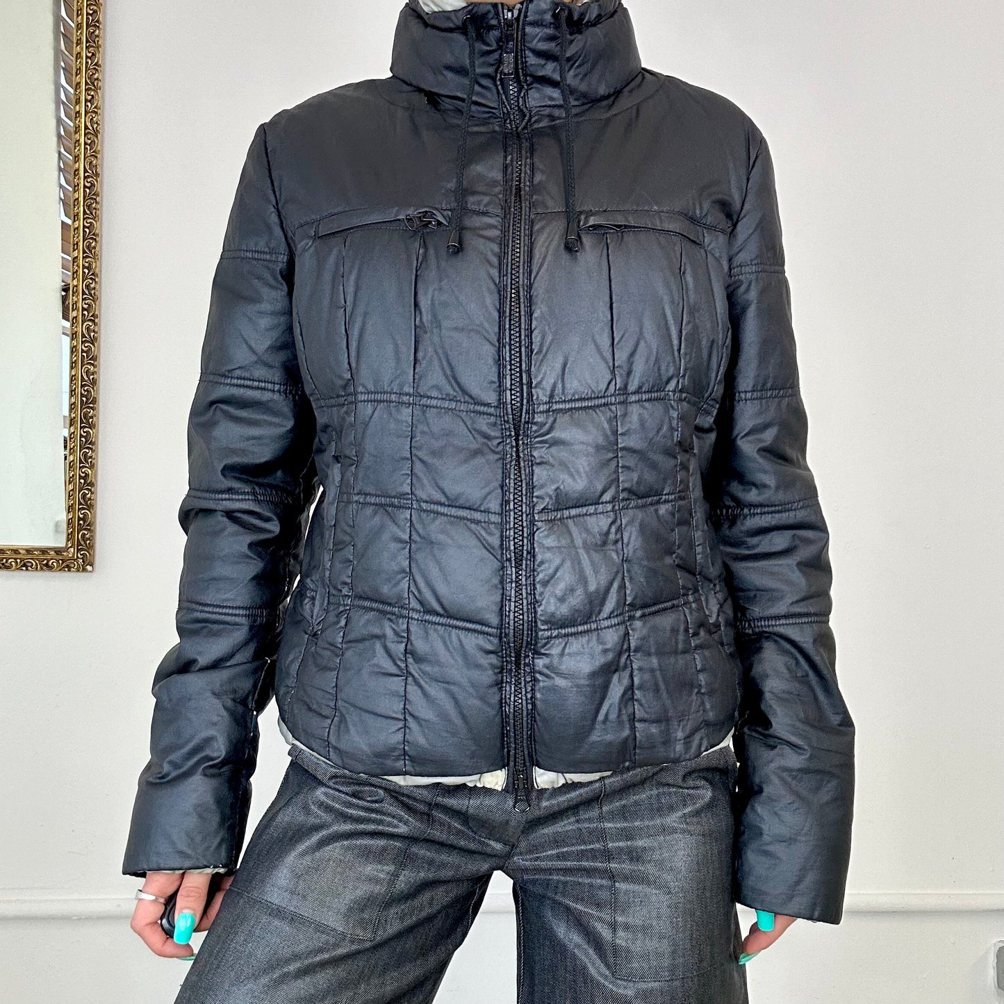 vintage armani jeans puffer coat