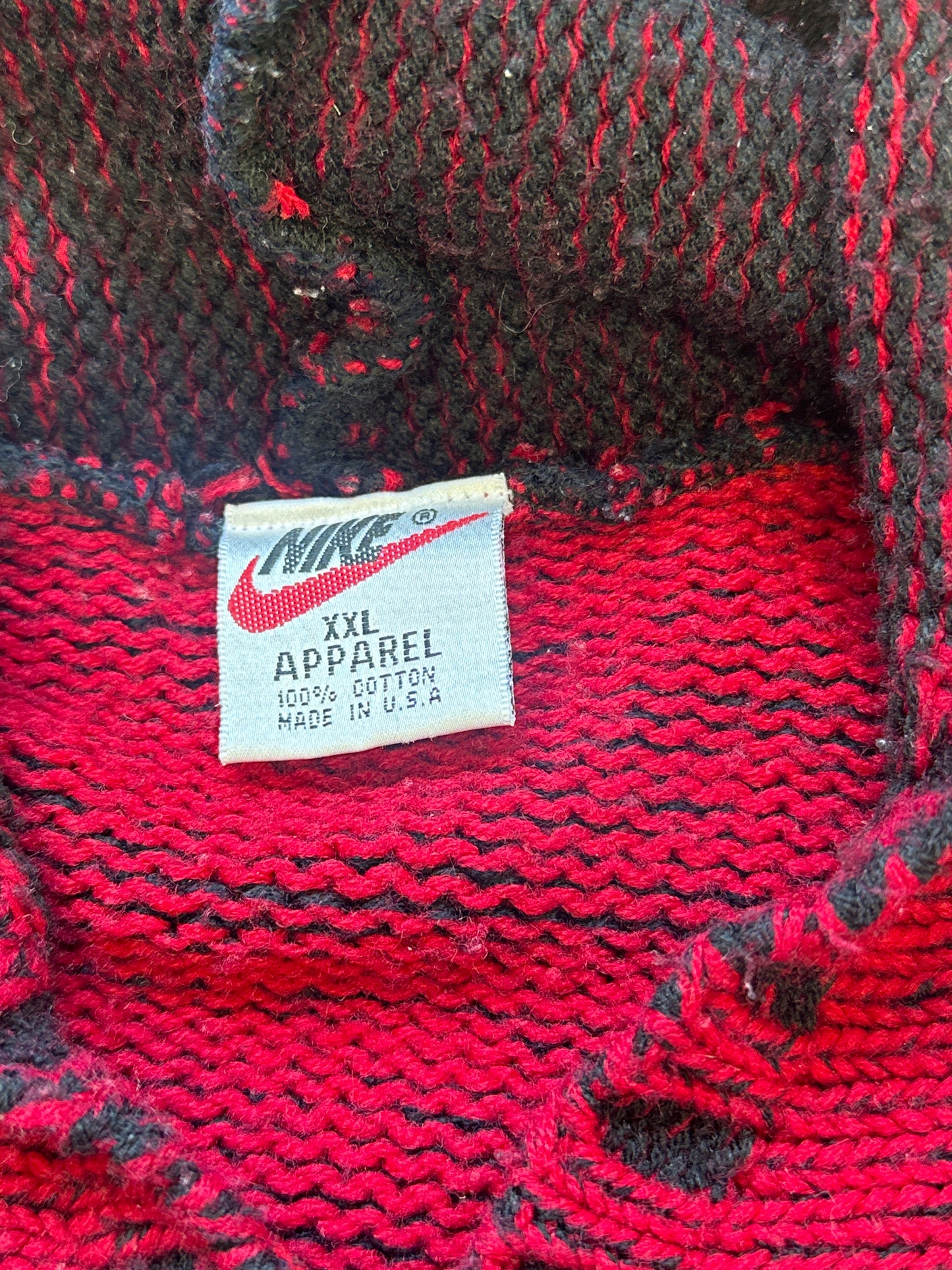 vintage nike knitted zip up hoodie