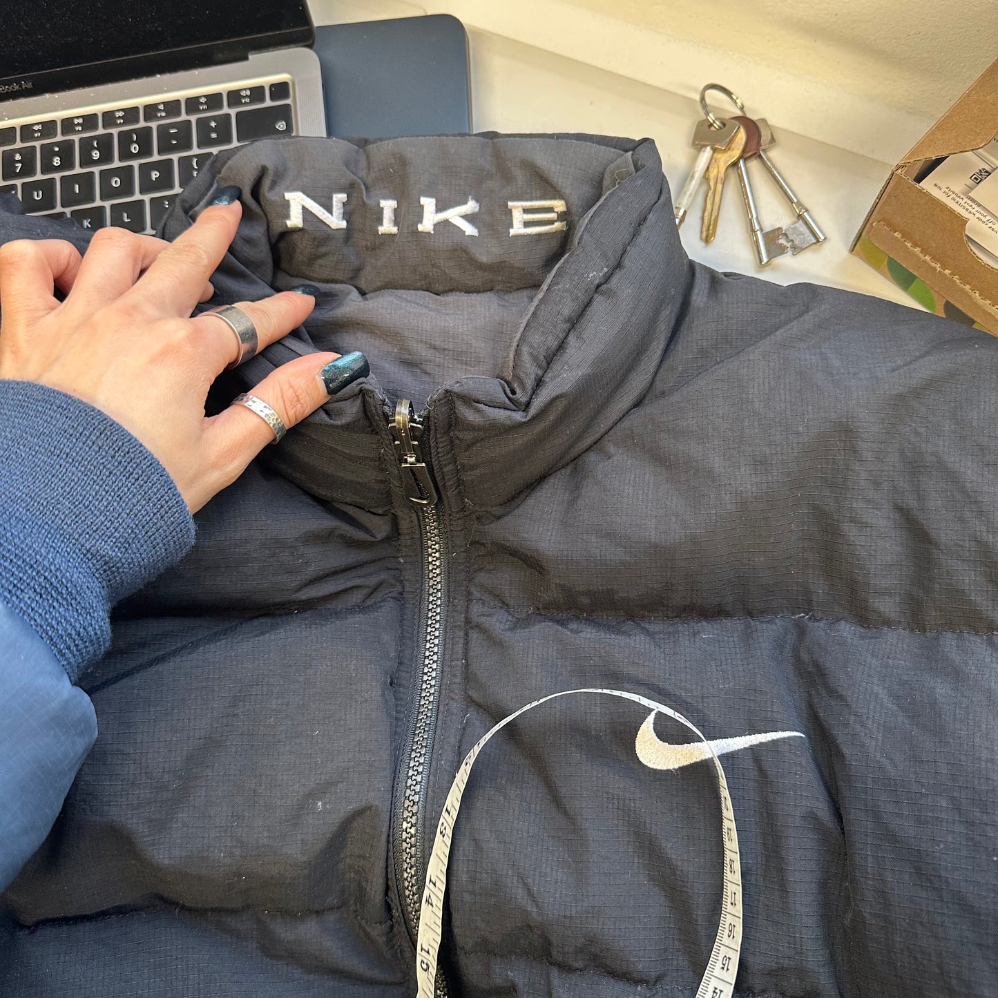 vintage nike puffer coat