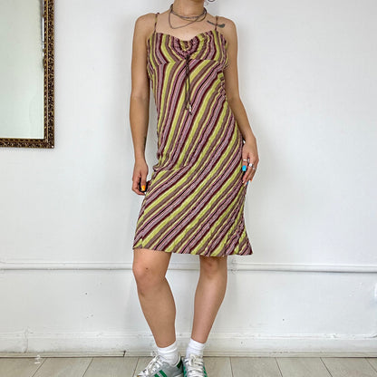 striped summer midi dress