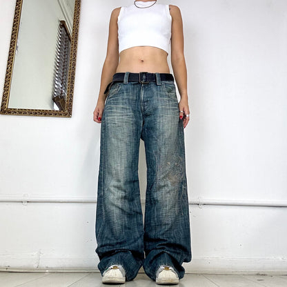 vintage armani relaxed baggy jeans