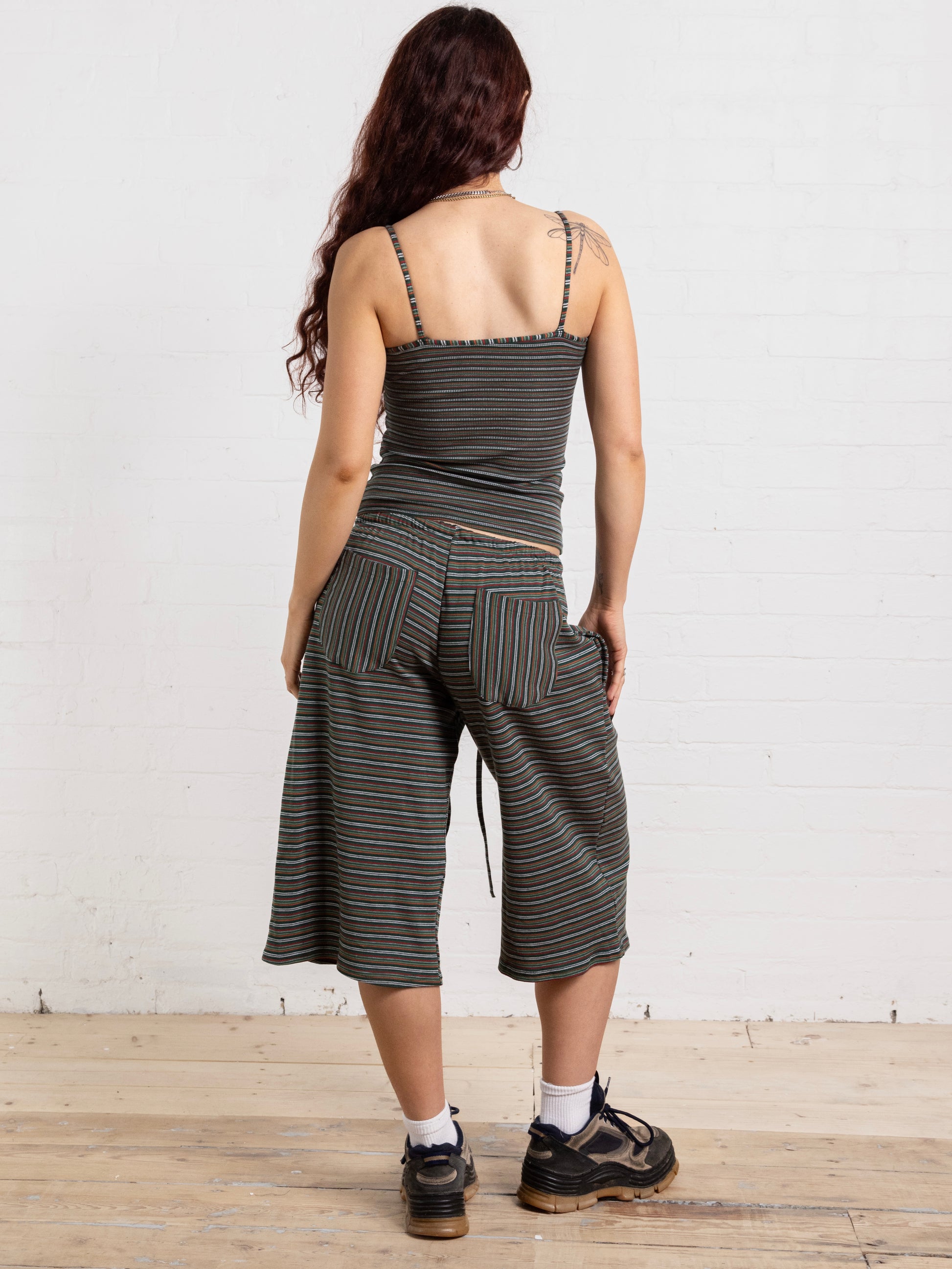 dylan top - green stripe