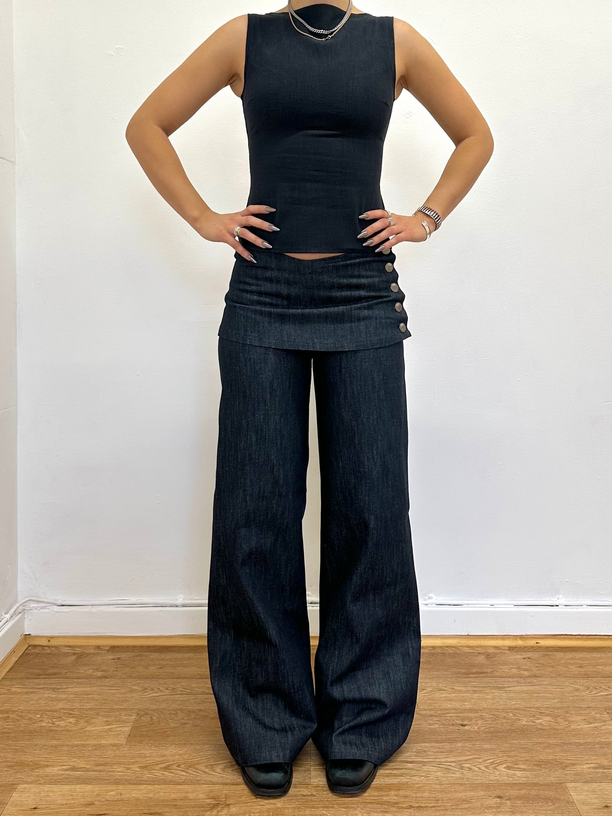 shay trouser - navy denim