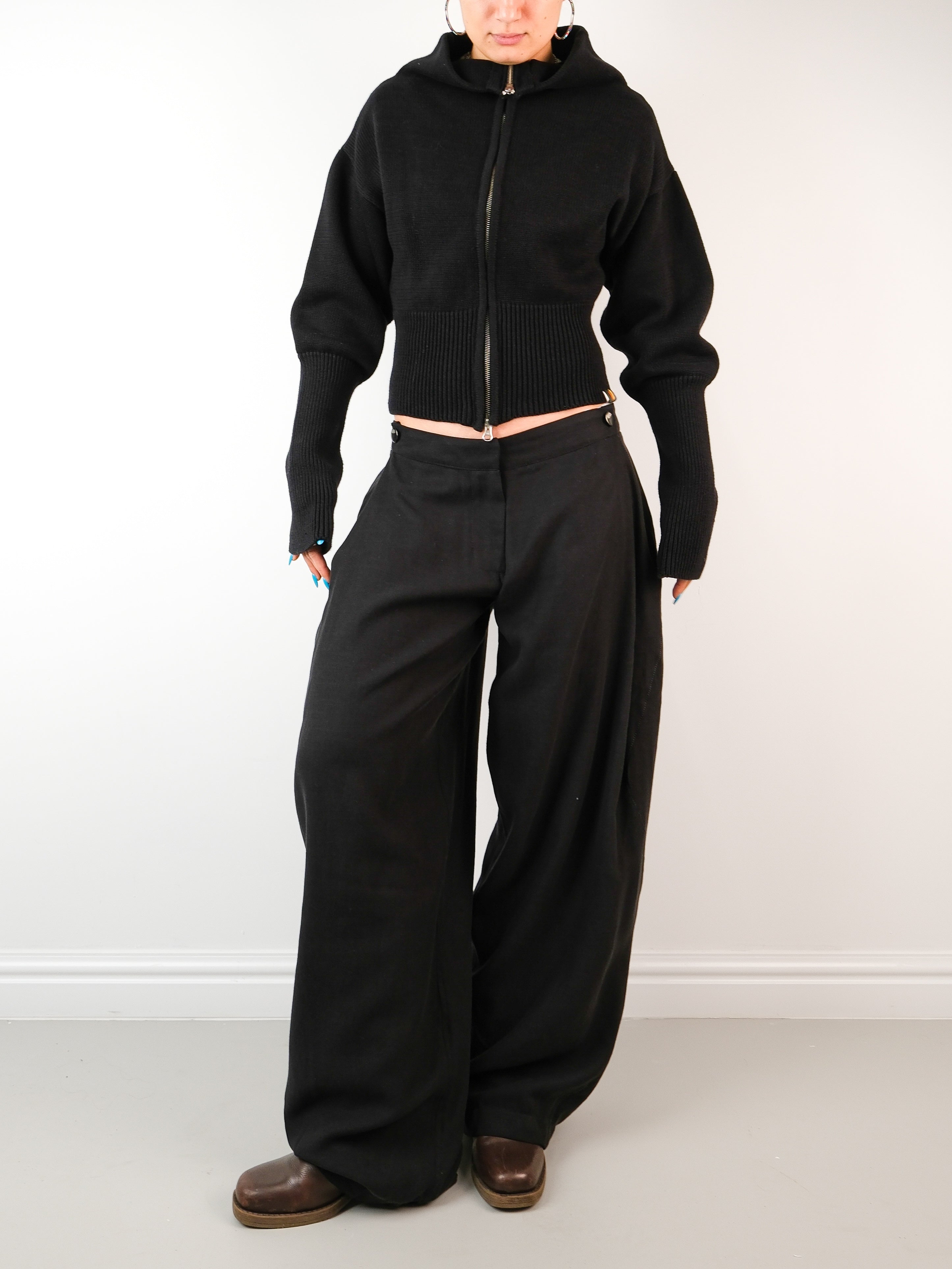 rowan balloon jumper - black knit