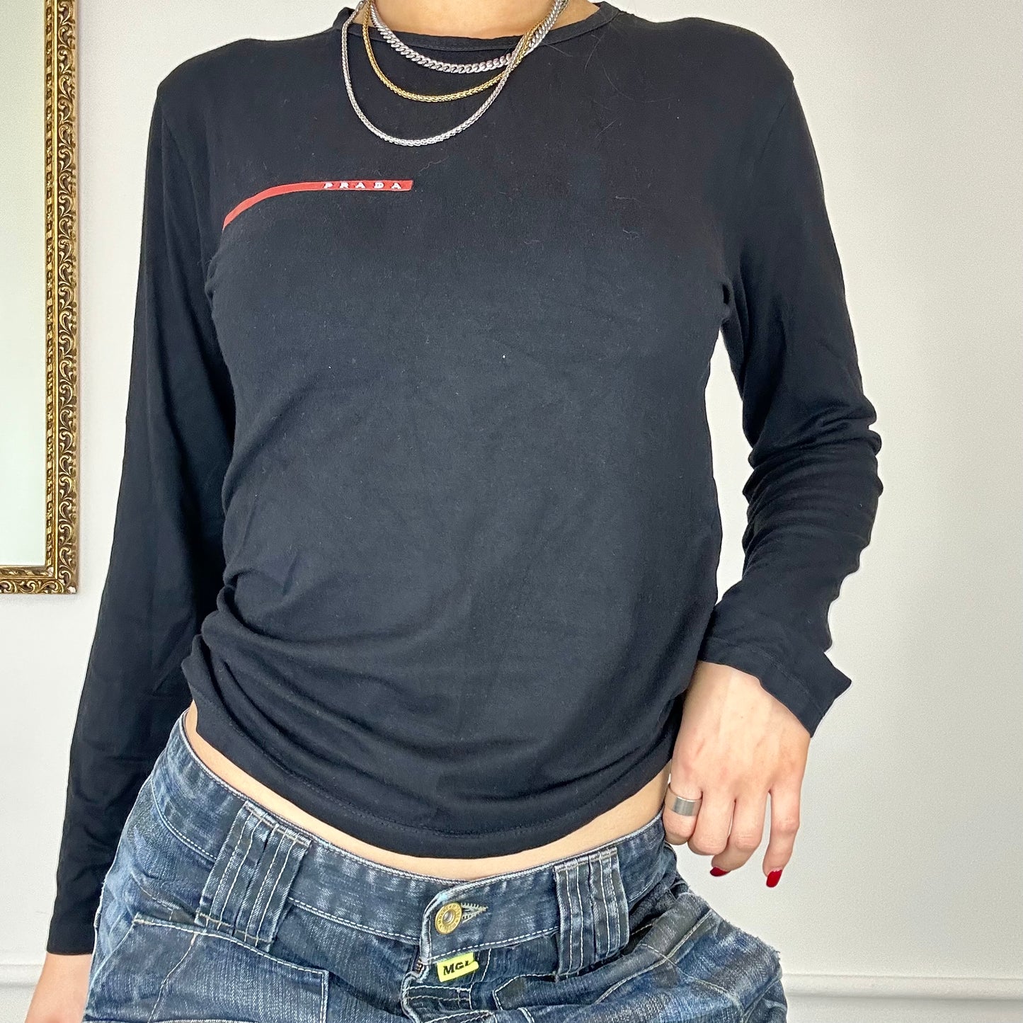 vintage prada long sleeved top