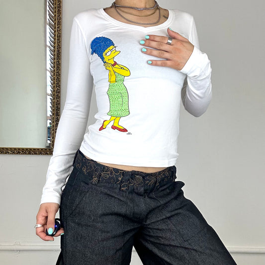 2000's the simpson’s v-neck top