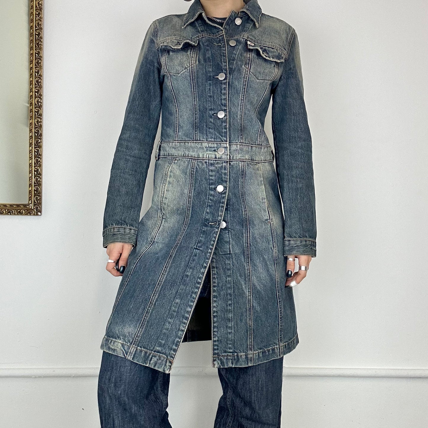 miss sixty long denim jacket