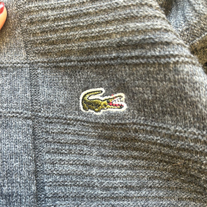 vintage grey lacoste cardigan