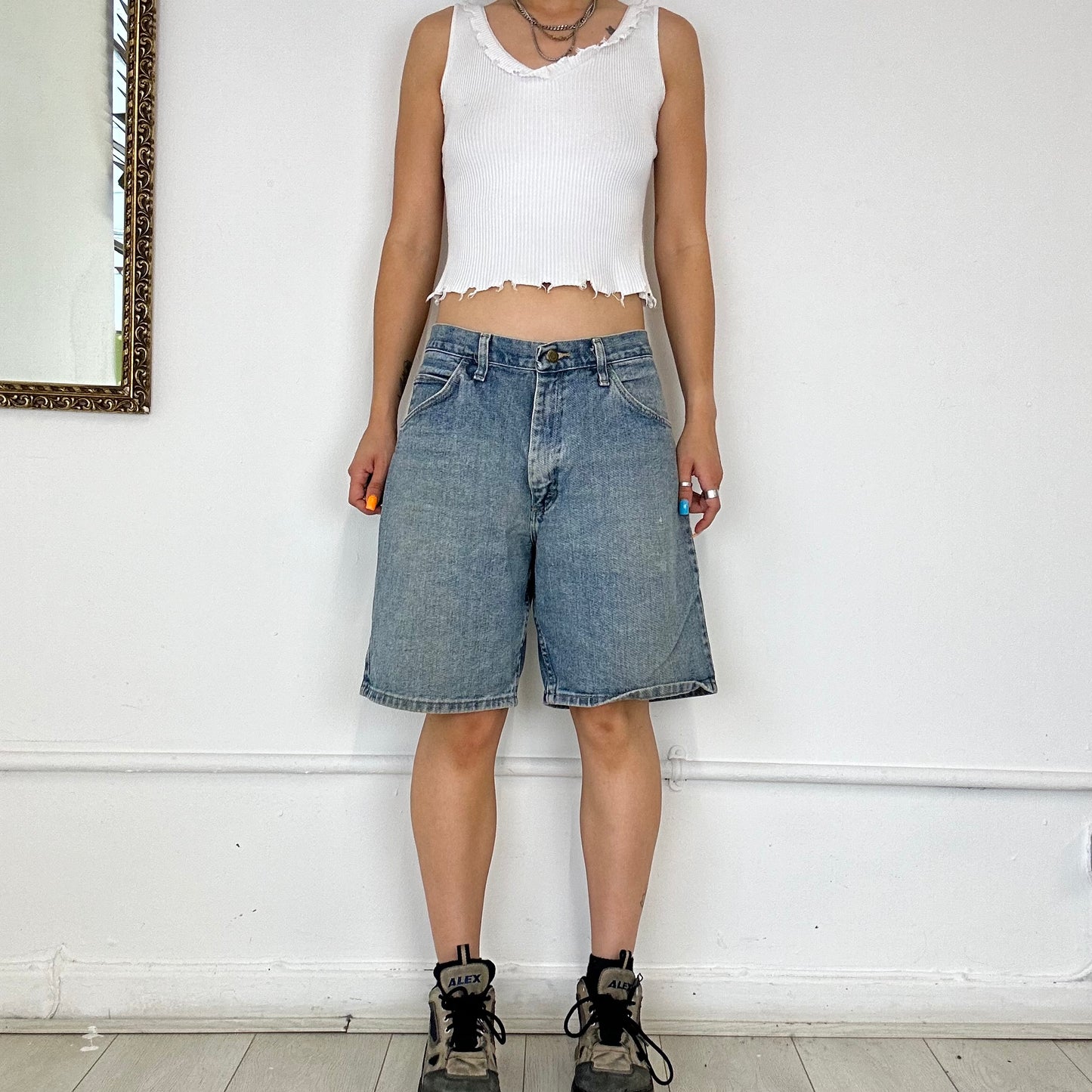 vintage baggy denim shorts