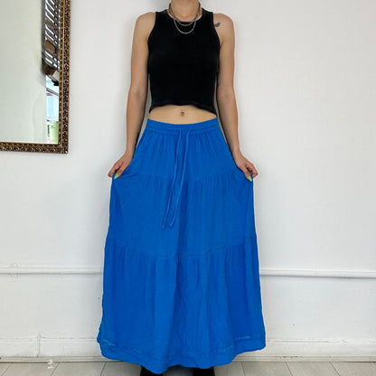 cobalt blue maxi skirt