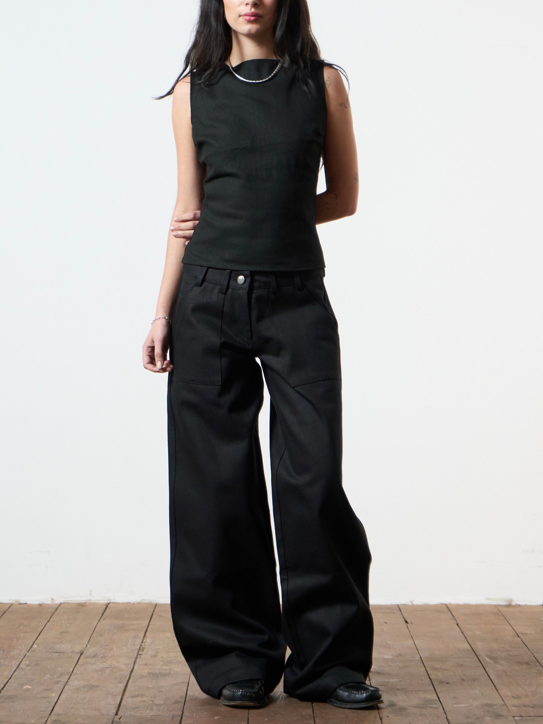 slouch jean - black denim