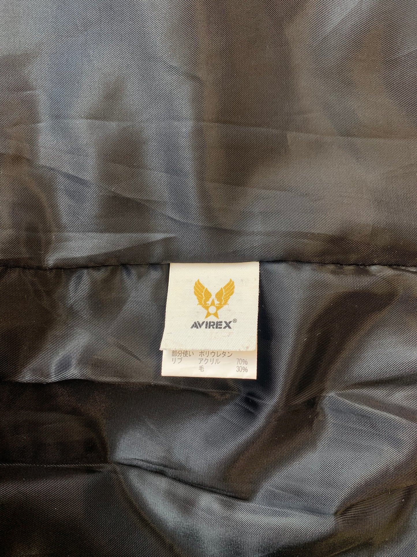 Avirex black puffer coat