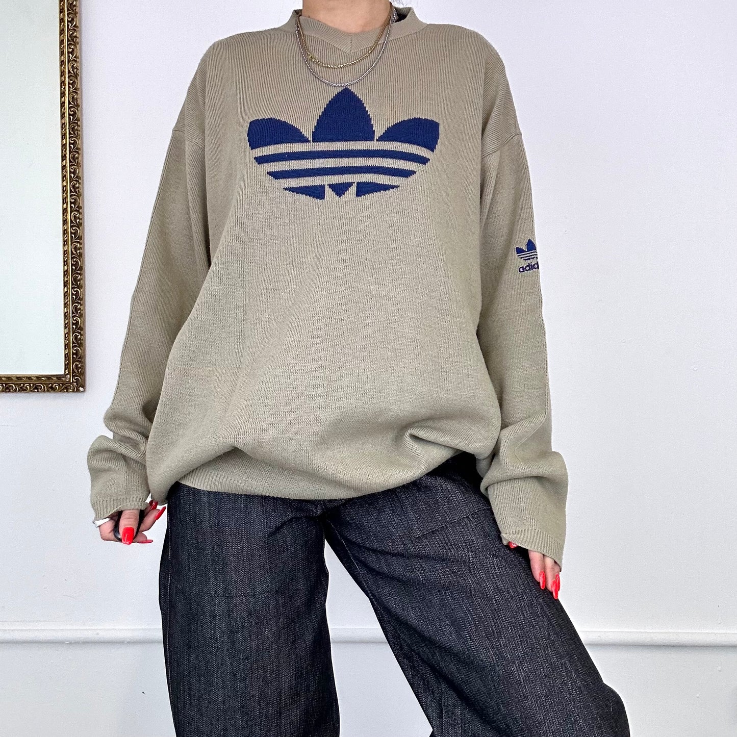 vintage adidas knitted jumper