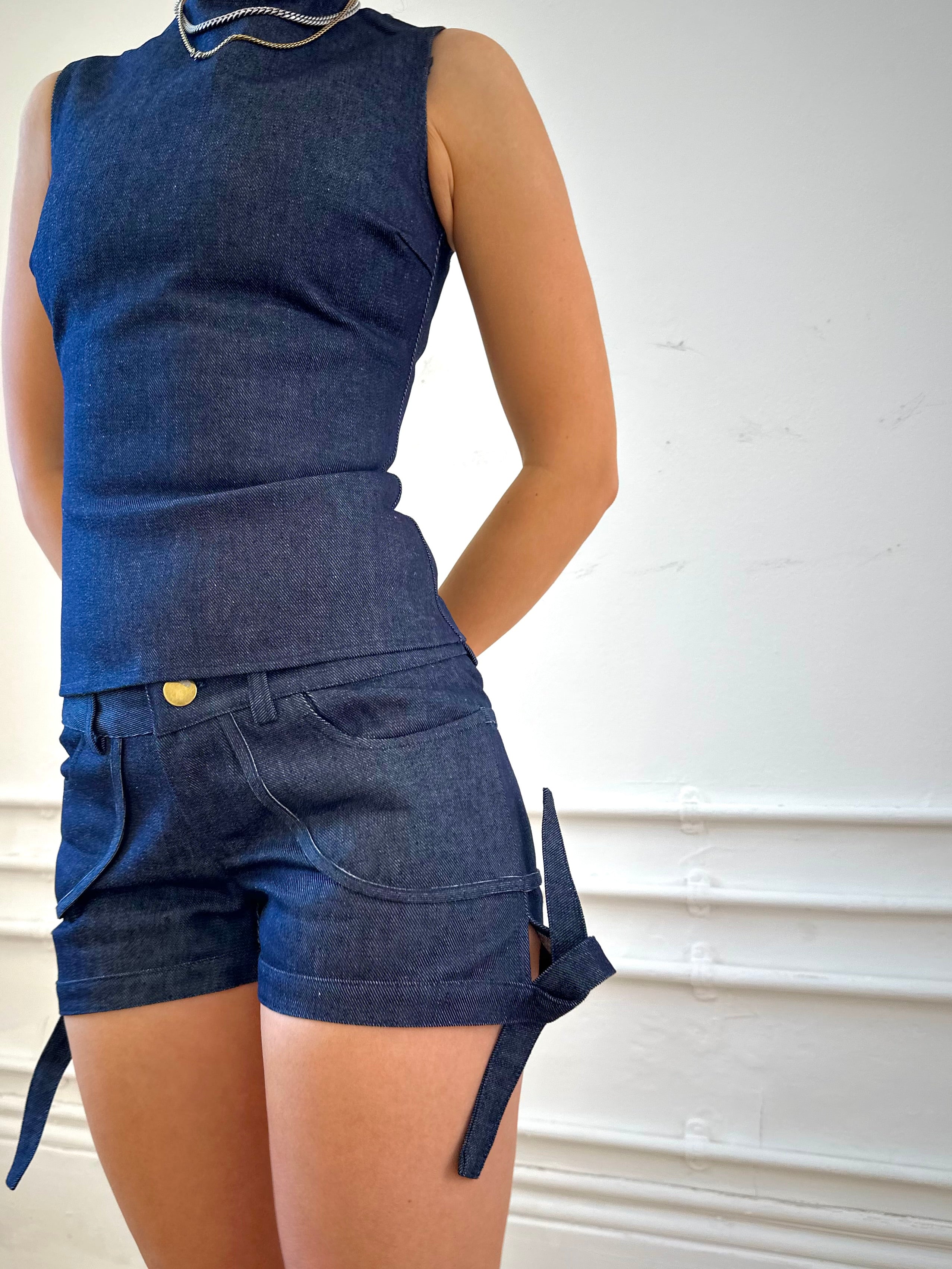 jacque short - navy denim