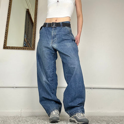 90s baggy wide leg jeans by route 66