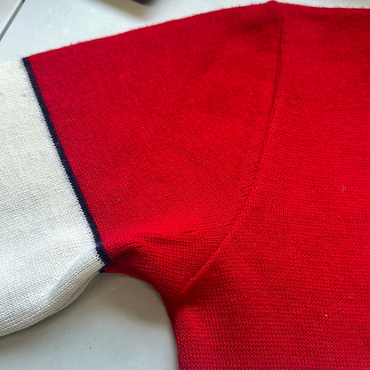 vintage puma colour block knit jumper