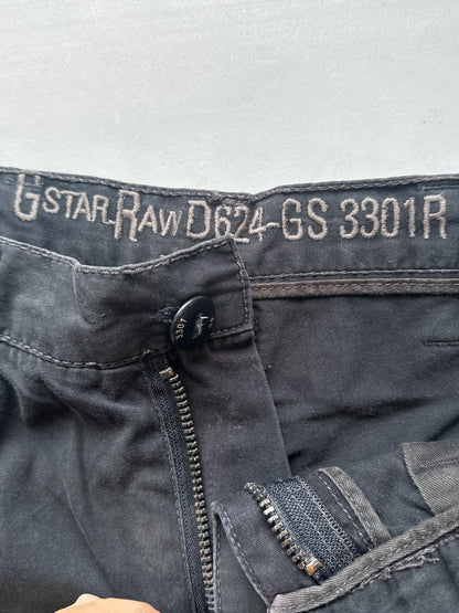 black utility shorts by g-star