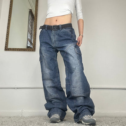 90s wide leg baggy cargo jeans