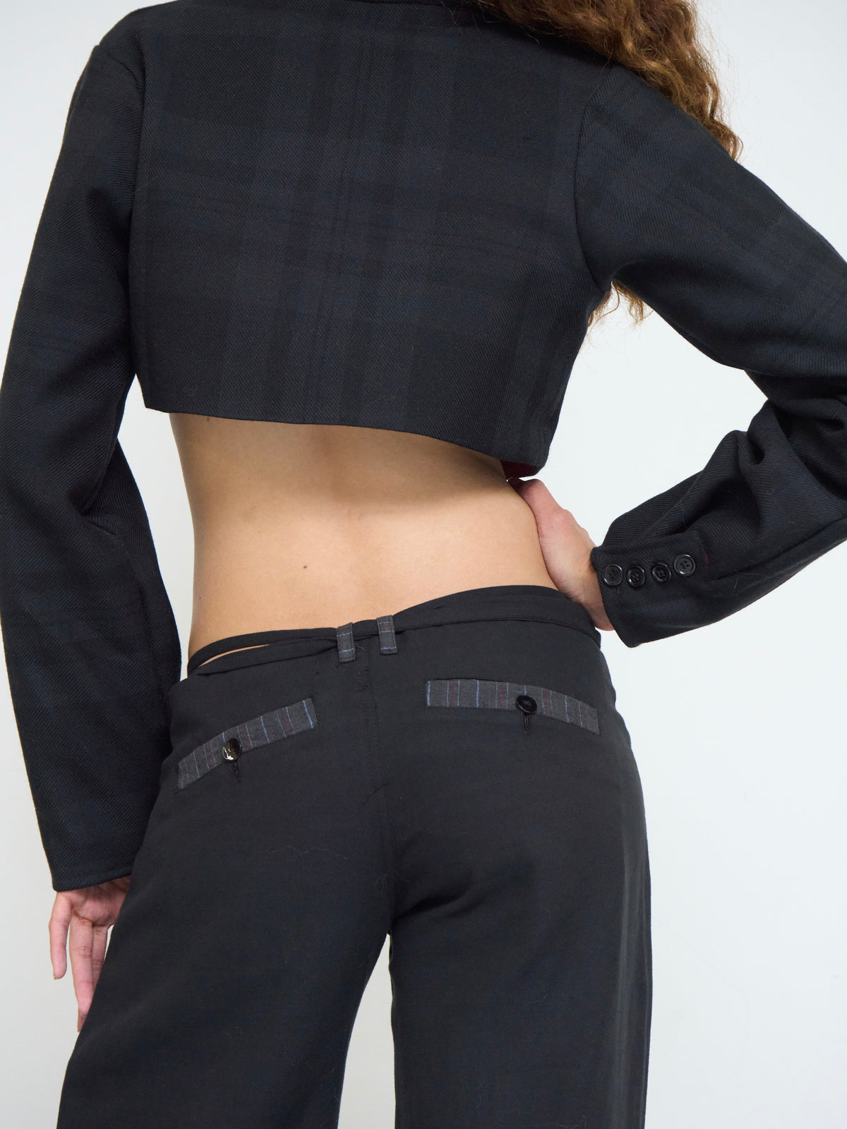 billie tie trouser - black